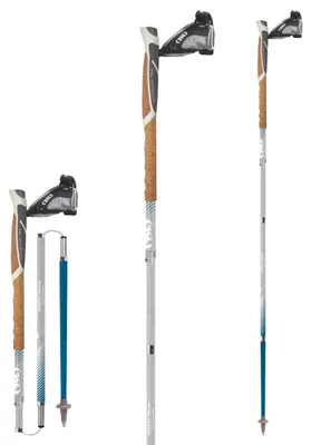 Imagen del producto de Bastones de trekking TSL TSL TRAIL ALU 4 CORK CROSS, color azul, 130 cm
