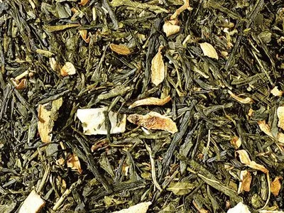 Produktbild von 1 kg  Grünteemischung Sencha Wild Grey Bergamotte-Note aromatisiert