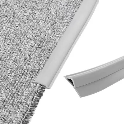 Produktbild von Famanu Übergangsstrip für Teppich und Bodenbeläge - Graue PVC Übergangsstrip (10 m)