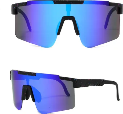 Produktbild von Verstellbare Radsportbrille für Herren, polarisierte UV400-Sport-Sonnenbrille, ideal zum Rennradfahren, Laufen und für Outdoor-Aktivitäten.