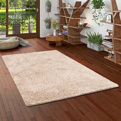 Produktbild von Hochflor Shaggy Teppich Luxus Feeling Mix Beige, Größe:200x300 cm