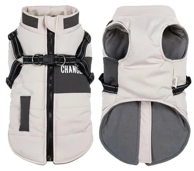 Imagen del producto de Chaquetas de invierno para perros, impermeables y con arnés, para perros pequeños y medianos