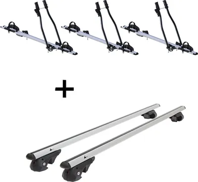 Produktbild von 3x Fahrradträger SAGITTAR + Relingträger VDP004 XL kompatibel mit für Kia Sorento 2002-2014