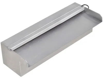 Produktbild von vidaXL Pool-Wasserfall Fontäne mit LEDs Rechteckig Edelstahl 30 cm