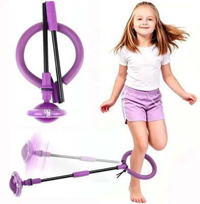Productafbeelding van Knipperende springring voettol - Knipperende springbal - Opvouwbare enkelskip bal - Swing wheel met lichtwiel