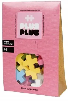 Produktbild von Plus-Plus MIDI PASTEL Konstruktionsbausteine 20 Stk.