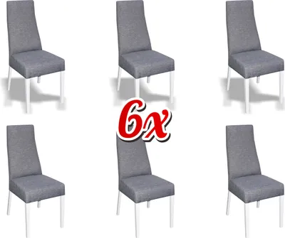 Immagine prodotto di Gruppe Set Wohn Echtes Holz Esszimmer Garnitur Lehn Samt Textil Stuhl 6x Stühle