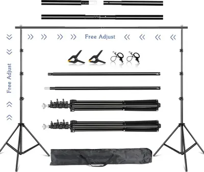 Obrázok produktu pre Stojan na pozadie, výškovo nastaviteľný, kompletná sada,  Flexible-a, 2x2M-c