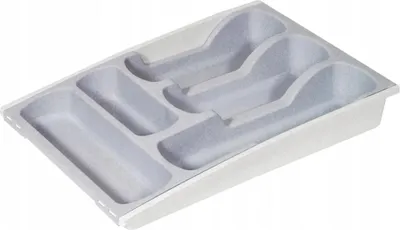 Obrázek produktu pro Vložka do zásuvky na příbory / příborník – výsuvná – 50 cm – do kuchyňské zásuvky – šedá