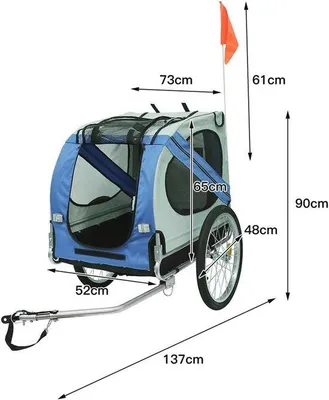 Produktbild von Fahrradanhänger für Hunde – Faltbarer und wasserdichter Anhänger für Fahrräder