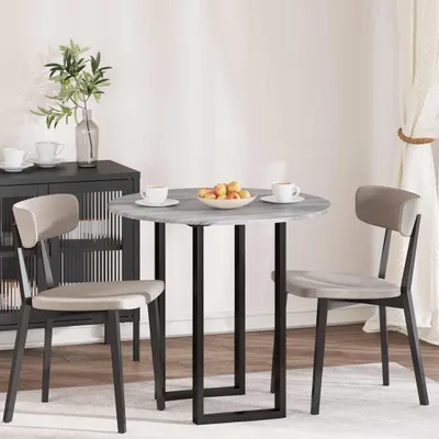 Produktbild von Maison Exclusive - Tischplatte Grau Sonoma Ø 80 x 1,5 cm Holzwerkstoff