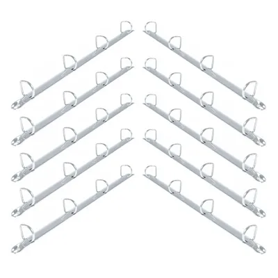 10 Ringbuchmechanik Metall D-Form für Ordner Hefter Ringmechanik Binder 290 x 20 mm | 20 x 16 mm