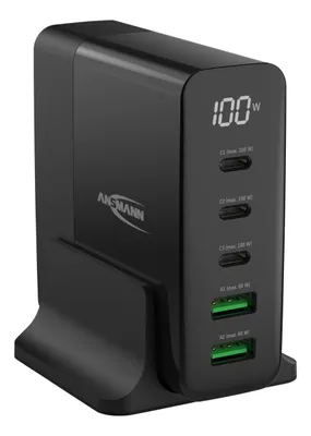 Zdjęcie produktu dla ANSMANN 1001-0149 Ładowarka biurkowa ANSMANN USB DC5140PD, 5 portów, 140 watów