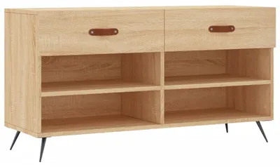 Produktbild von vidaXL Schuhbank Sonoma-Eiche 102x35x55 cm Holzwerkstoff