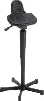 Immagine prodotto di Aiuto in piedi SchiumaPoliuretanoRegolazione altezza sedile 610-895 mm Acciaio tubolare nero Schienale