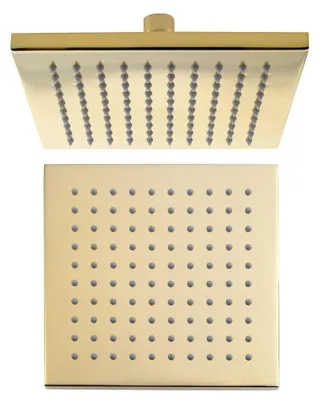 Zdjęcie produktu dla Głowica prysznicowa, 195x195mm, złota