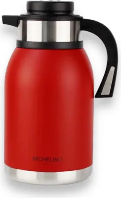 Produktbild von Michelino 2 Liter Isolierkanne Thermokanne Thermoskanne Nora ROT 54540