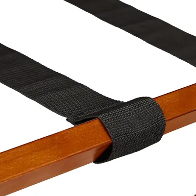 Produktbild von Relaxdays Kofferständer klappbar, 2er Set, Holz, H x B x T: 54 x 66 x 45 cm, 2 Ablagen, Kofferaufbewahrung Hotel, natur