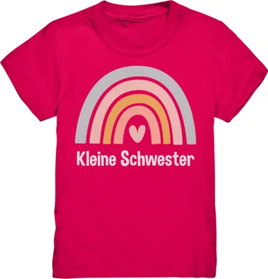 Produktbild von Kleine Schwester Geschenk Regenbogen Kleine Schwester T-Shirt – Sorbet / 134/146 (9-11)