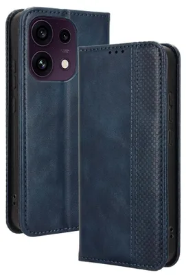 Produktbild von OPPO Reno16 F Hülle - Coverup Vintage Style Klapphülle - Blau