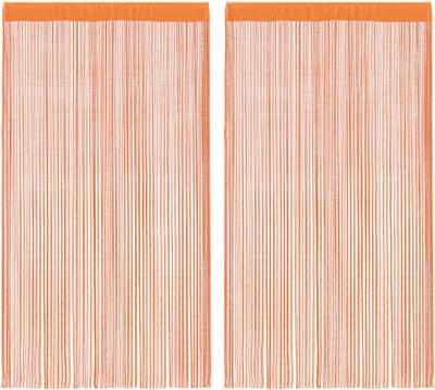 Produktbild von vidaXL Fadenvorhänge 2 Stk. Orange 140x250 cm