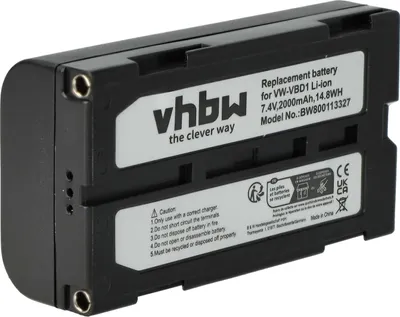 Produktbild von vhbw Akku Ersatz für Panasonic VW-VBD2E für Videokamera Camcorder (2000 mAh, 7,4 V, Li-Ion)