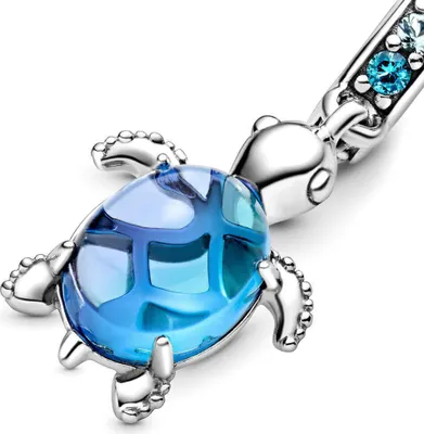 Image de Pandora Tortue de mer en verre de Murano Pendentif à breloques 798939C01 Pendentif