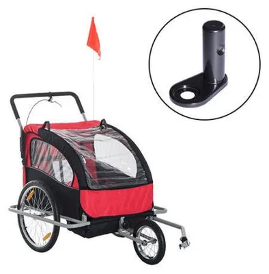 Produktbild von Fahrradanhänger Kupplung mit Sicherheitspin, Anhängerkupplung Ersatzkupplung, Kohlenstoffstahl, Schwarz | 46 cm | 0,08 kg | universal