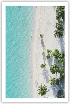 Produktbild von Poster - Poster ohne Rahmen - Luftaufnahmen himmlisch Strand - 61x91,5 cm - Wand Bild - Wanddeko - Wandbilder - Kunstposter - Wandposter - Bilder - Kunstdruck - Wanddekoration - P2XPA61x91-4532