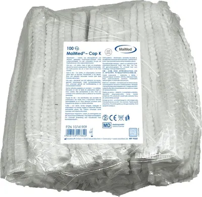 Produktbild von MaiMed - Cap K | 1000 Klipphauben | Vlies | Ø 53 cm | weiß