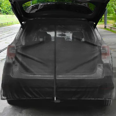 Produktbild von Moskitonetz für Heckklappe, Seitentürabdeckung, Kofferraumabdeckung, Sonnenschutz, magnetisches tragbares Fliegengitter für Auto, Wohnmobil, Camping (180×150cm)