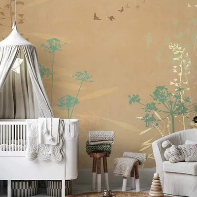 Produktbild von Vlies Fototapete - Bird in the Meadow 450x315 cm Für Kinder e-A-10131-a-a