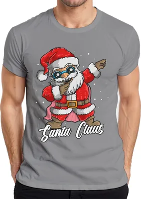 Produktbild von Dabbing Santa Claus - Weihnachten Weihnachtsgeschenk Christmas Herren T-Shirt, Grau, XL