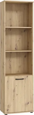 Obrázek produktu pro Regál NIKO NIKR71 Regál 50x181x29 cm s dvířky Artisan dub