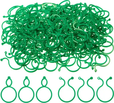 Image de 500 clips de soutien pour plantes, clips pour fleurs de jardin et sarments de vigne, légumes, supports de plantes en plastique pour maintenir les plantes en place afin qu'elles poussent bien droites,