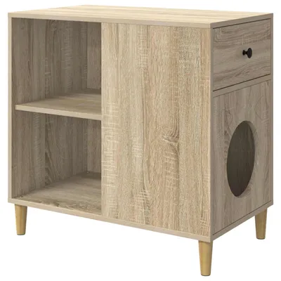 Image de vidaXL Maison pour chats Sonoma 72 x 42,5 x 70 cm Bois composite