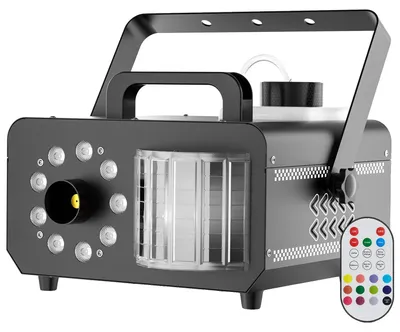 Image de Machine à fumée, LED RGB, télécommande sans fil, noir, prise EU