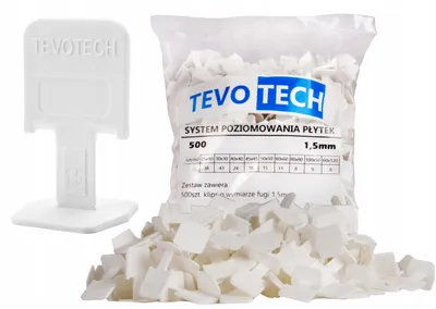 Produktbild von TEVOTECH Fliesen Nivelliersystem Clips 500 Stück 1,5mm