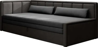 Zdjęcie produktu dla Sofa rozkładana z funkcją spania FULGEO czarna/szara lewa