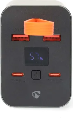 Obrázek produktu pro Nedis PBKPD100W25BK, 30000 mAh, Lithium-polymerová (LiPo), Quick Charge 3.0, 3,7 V, 100 W, Černá, Šedá