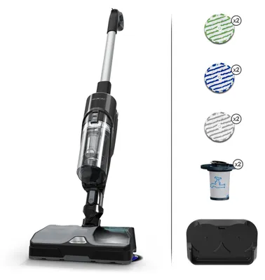 Produktbild von Rowenta X-COMBO ALLERGY GZ3039WO, Standstaubsauger, Beutellos, Schwarz, Blau, 0,55 l, 0,25 l, Trocken&Nass