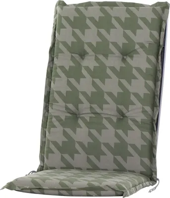 Image de Coussin pour chaise de jardin 120x48cm Coussin pour chaise à carreaux avec mousse épaisse de 7cm en vert