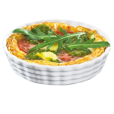 Obrázok produktu pre Küchenprofi 0750418212, Forma na pečenie koláča, Vlnité okrúhle, Porcelán, Biela, 0 - 280 °C, 12,2 cm