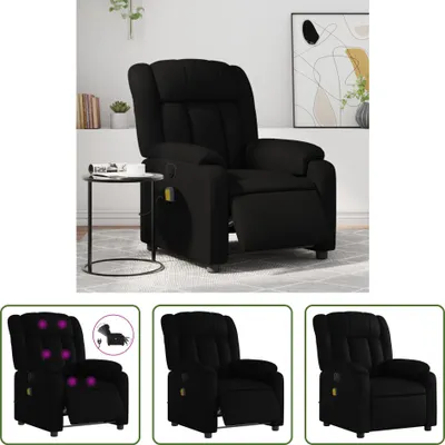 Produktbild von The Living Store Massagesessel Elektrisch Schwarz Kunstleder