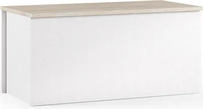 Image de Ayusnay - Coffre, 90x45x45h cm Blanc, Fermeture Soft Close  Italy