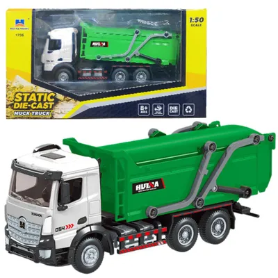 Produktbild von Müllwagen Metallwagen Huina Grün 1:50