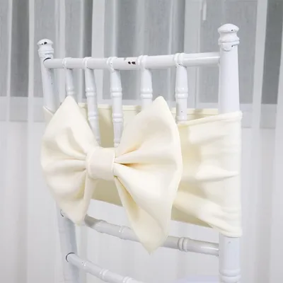Produktbild von 10 elastische Stuhlschleifen, für Hochzeiten, Geburtstage, Partys, Bankette, Empfänge und als Stuhldekoration.