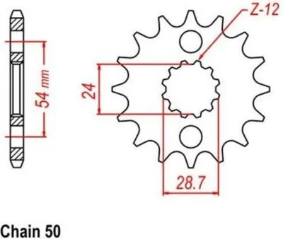 Immagine prodotto di Pignone 16T passo 530 per KAWASAKI ZRX ZX-12R 1200 01-06 pignone anteriore