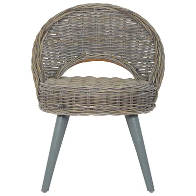 Immagine prodotto di vidaXL Poltrona Kubu-Rattan Grigio