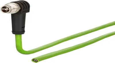 Obrázok produktu pre Metz Connect 142M2XC0010 M12 Network cable, patch cable CAT 6A S/FTP 1.00 m Green PUR coating, Acid-resistant, Ozone-resistant, UV-resistant, Suitable for drag